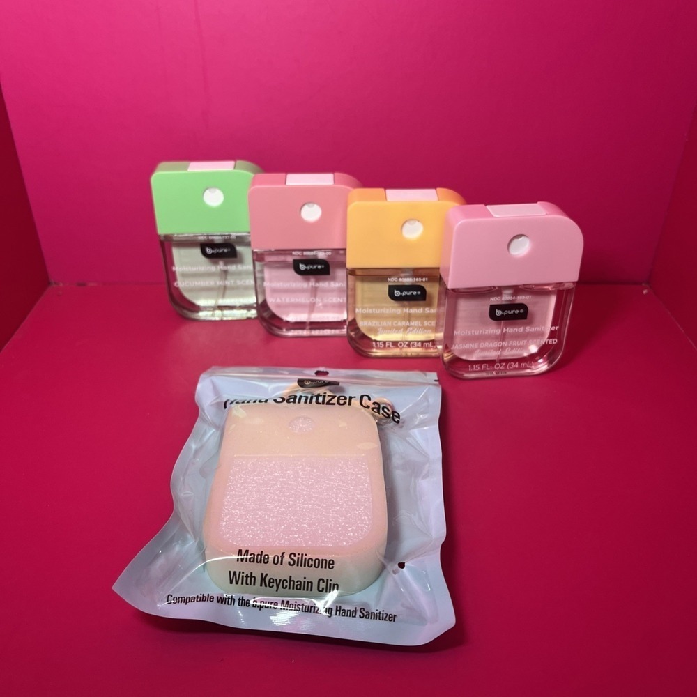 B Pure Hand Sanitizer Watermelon-Brazilian‎ Caramel-cucumber-Jasmine  & Case